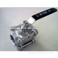 3PC THREAD END FULL BORE WATER FLOW CONTROL BALL VALVE